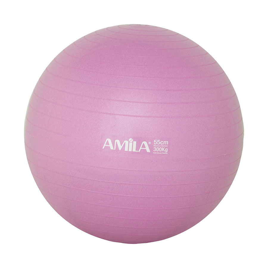 AMILA Μπάλα Γυμναστικής GYMBALL 55cm Ροζ 95827