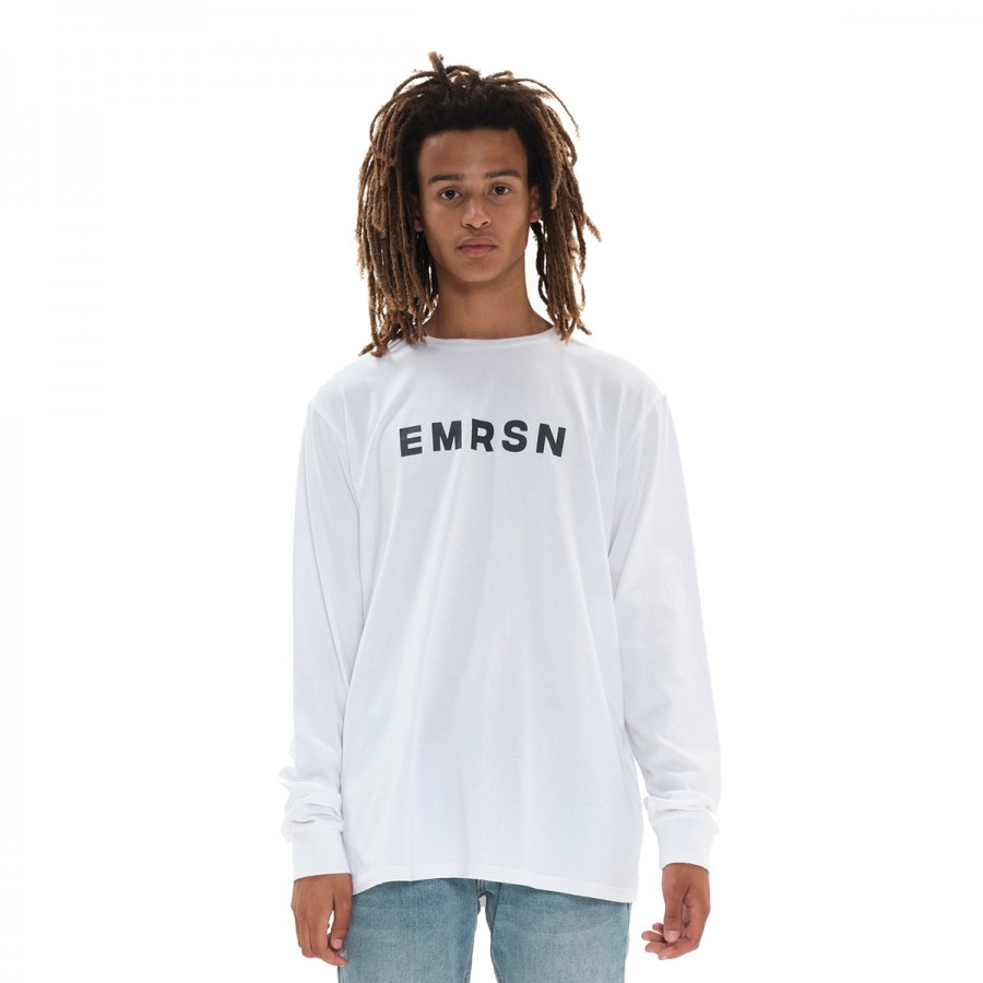 EMERSON L/S T-Shirt 222.EM31.01-WHITE Λευκό