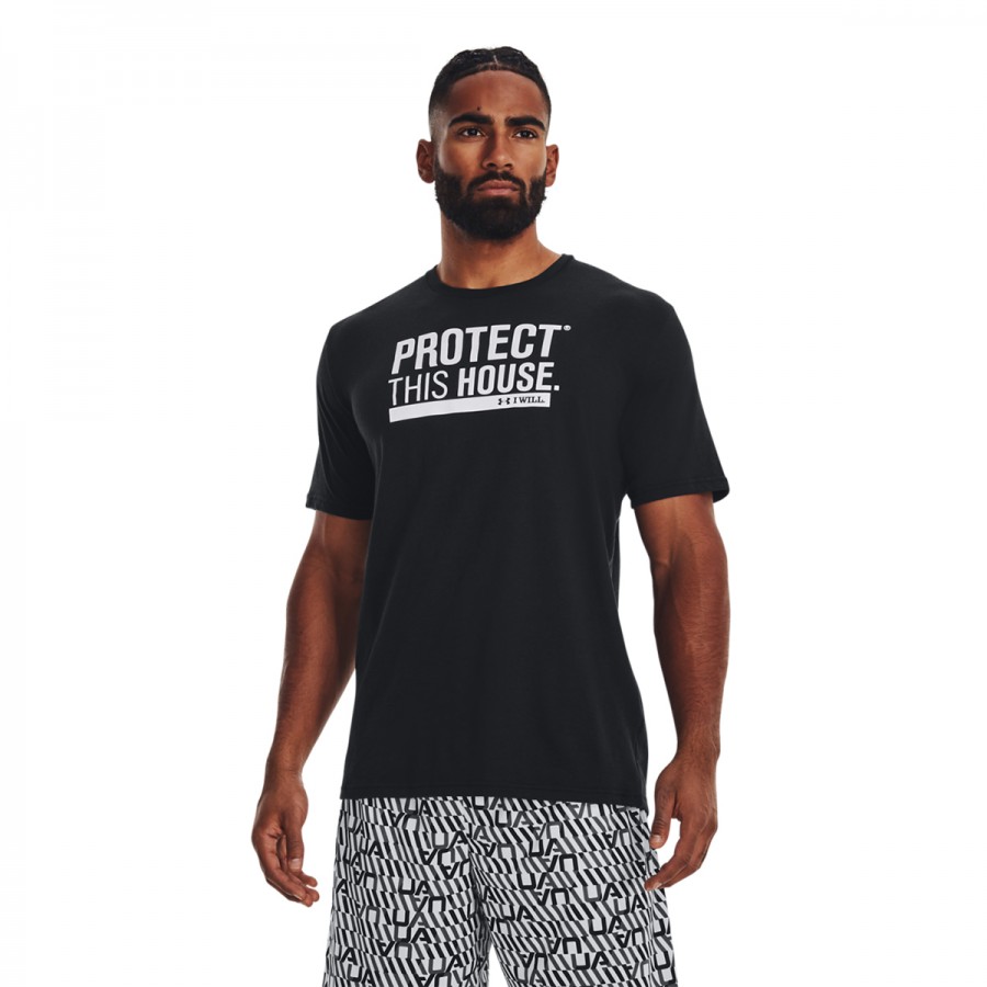 UNDER ARMOUR Protect This House SS  1379022-001 Μάυρο Λευκό