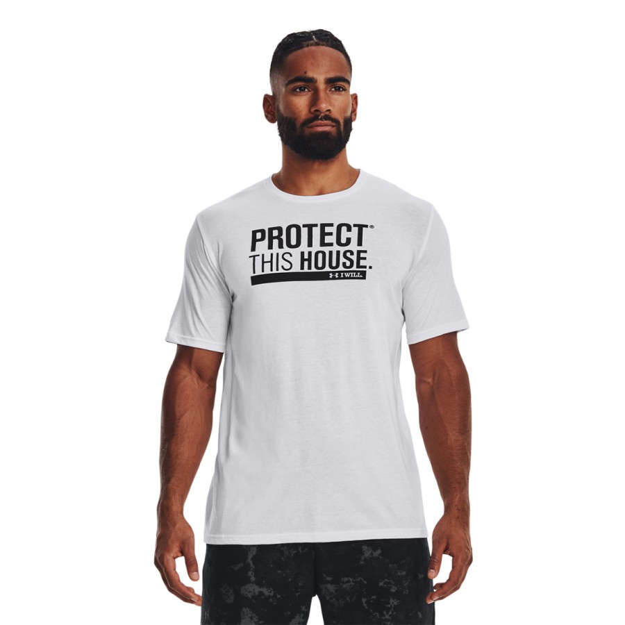 UNDER ARMOUR Protect This House SS  1379022-100 Λευκό Μαύρο