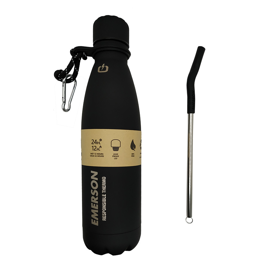 EMERSON Double Wall Vacuum Bottle (500 ml) 211.EU99.02-BLACK