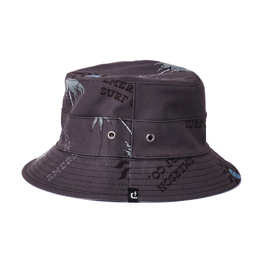EMERSON Unisex Bucket Hats 221.EU01.68PR-PR 299 OFF BLACK/L.GREY