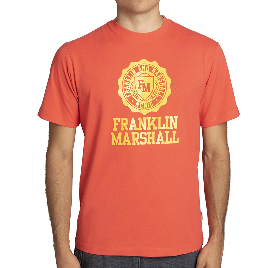 Franklin & Marshall T-shirt JM3014.000.10-322 Super Coral