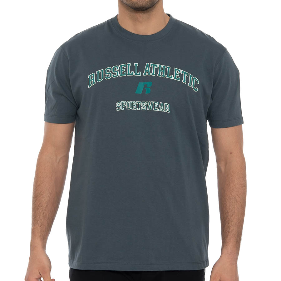 RUSSELL ATHLETIC Southern R S/S Crewneck Tee Shirt A2-018-1-094-DS Dark Slate