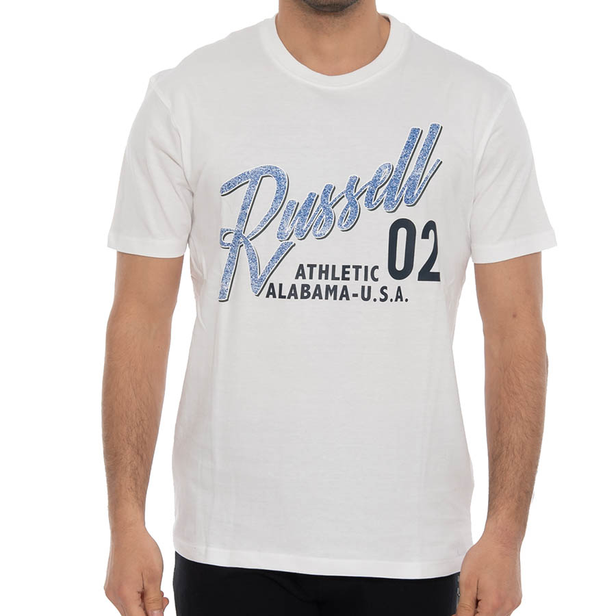 RUSSELL ATHLETIC 02 S/S Crewneck Tee Shirt A2-028-1-001 Λευκο