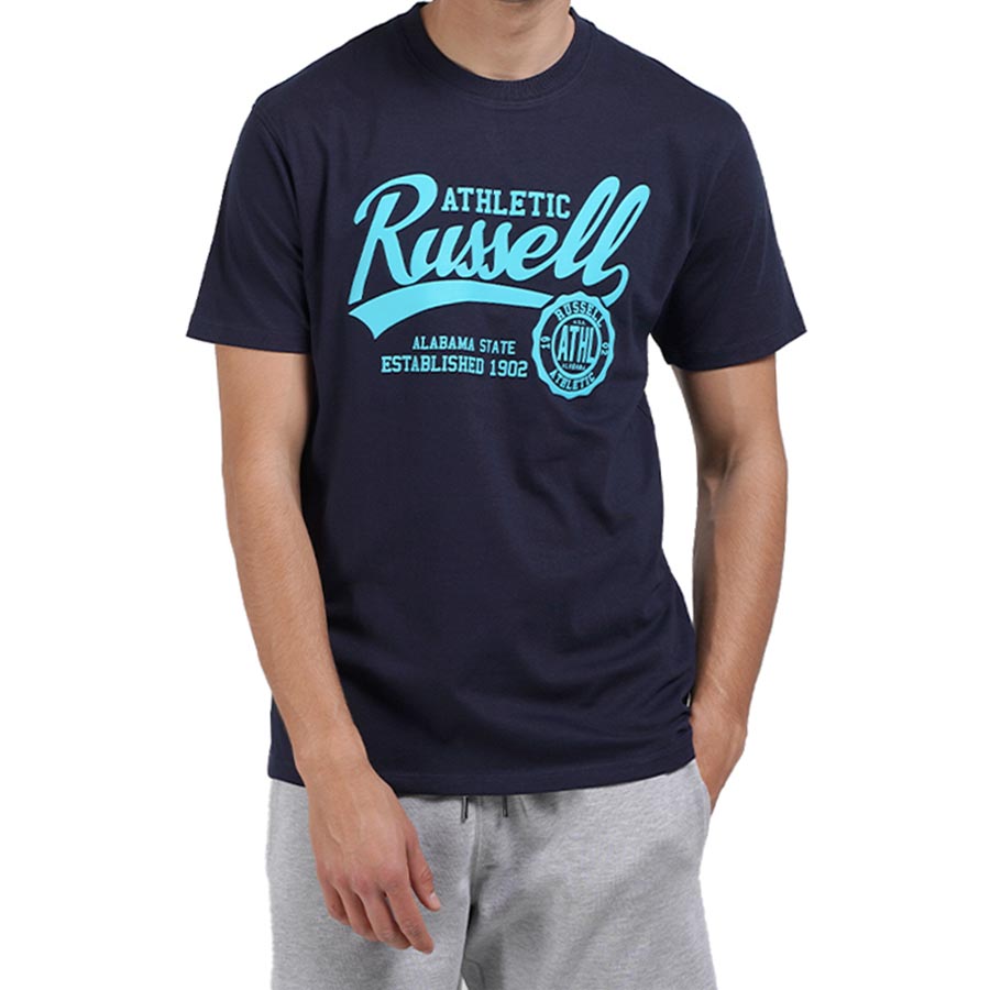 RUSSELL ATHLETIC Rosette S/S Crewneck Tee Shirt A2-032-1-190 Μπλε Σκουρο