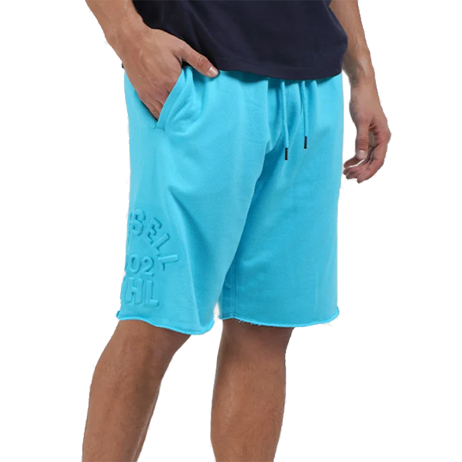 RUSSELL ATHLETIC Raw Edge Shorts  A2-701-1-179-SE Scuba Blue