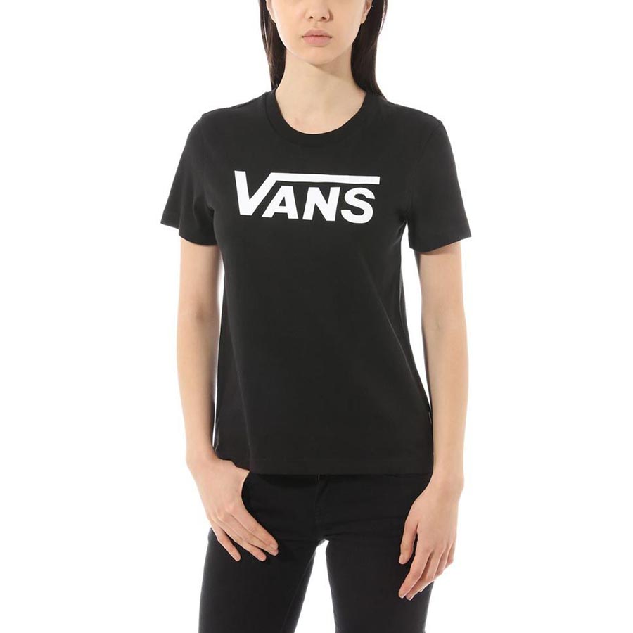 Vans Flying V T-shirt VN0A3UP4BLK Μαύρο Λευκό