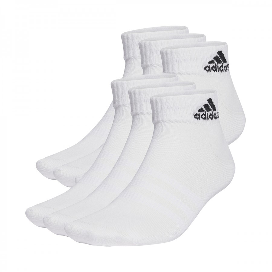 adidas Thin and Light Sportswear 6 Pairs HT3430 Λευκό Μαύρο