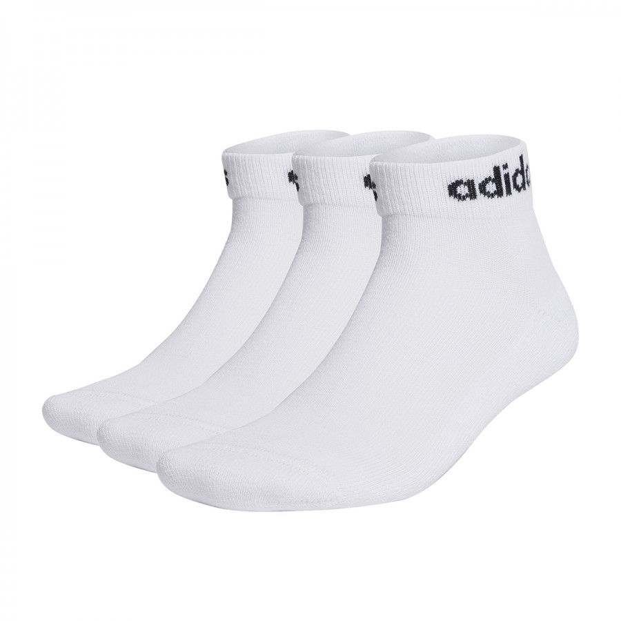 adidas Linear Ankle Cushioned 3 Pairs HT3457 Λευκό Μαύρο