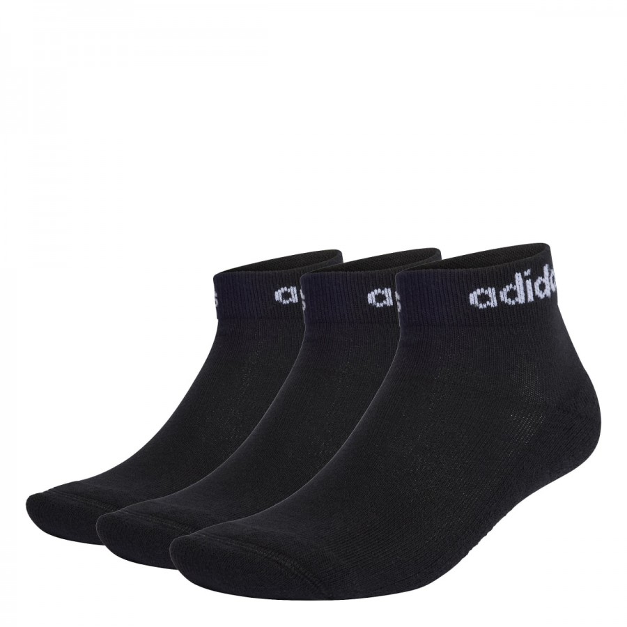 adidas Think Linear Ankle Socks 3 Pairs IC1305 Black-White