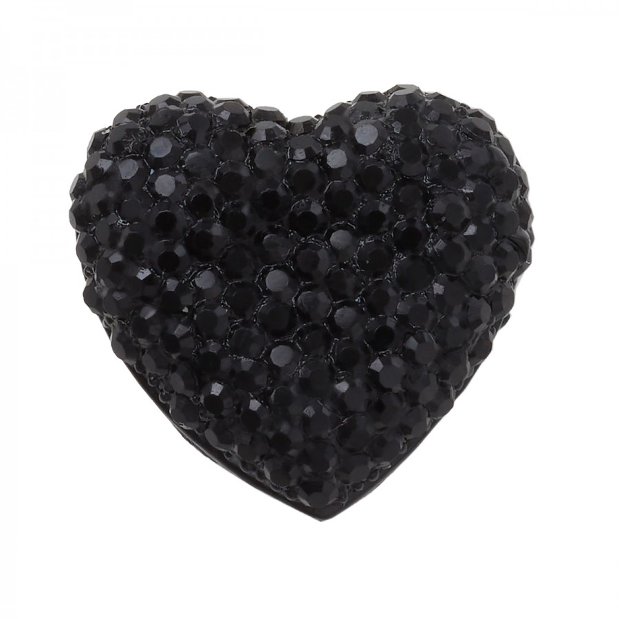 Crocs Black Spiky Heart 10011148
