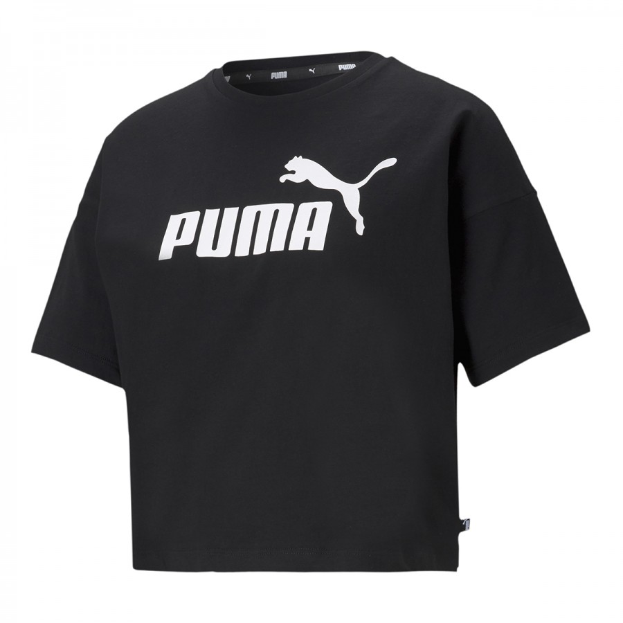 PUMA Ess Cropped Logo Tee 586866-01 Black