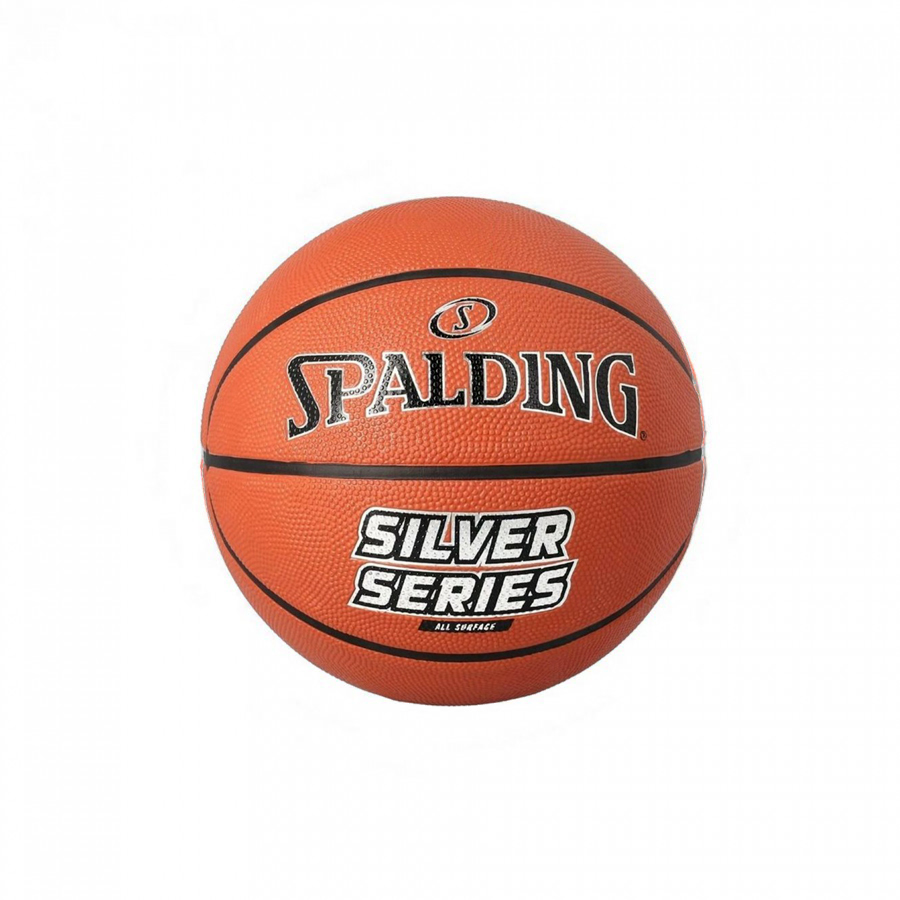SPALDING Silver Series  Sz7 Rubber Basketball 84-541Z1