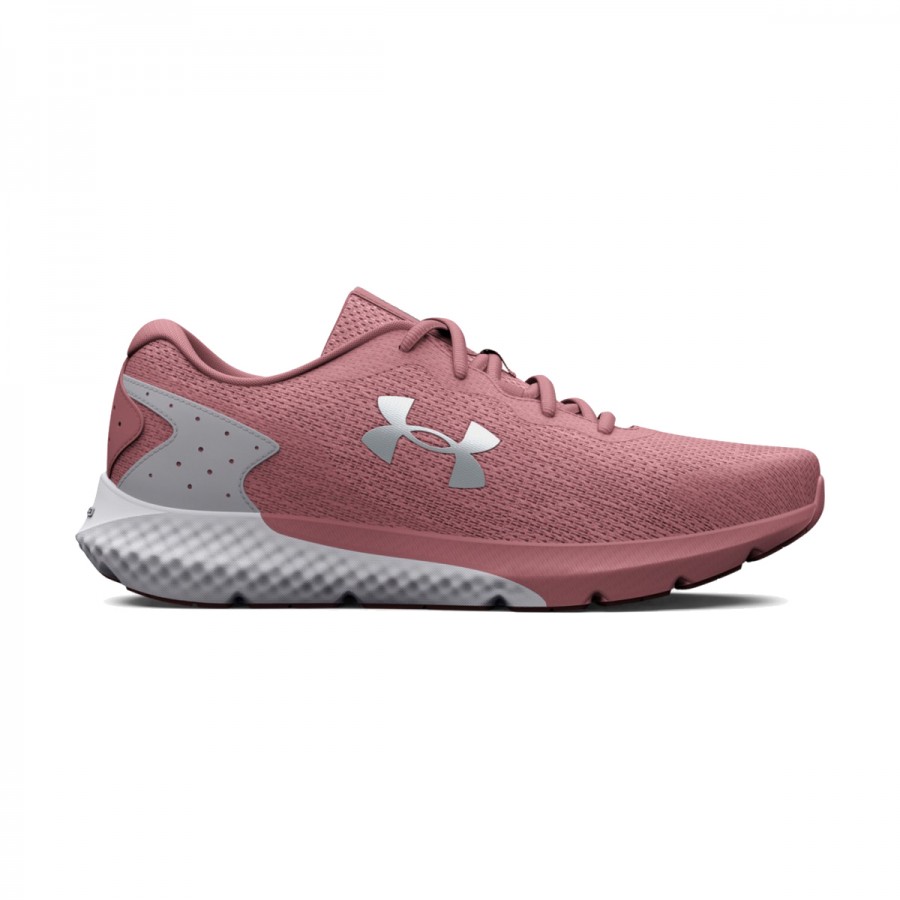 UNDER ARMOUR W Charged Rogue 3 Knit 3026147-600 Ροζ Λευκό Ασημί