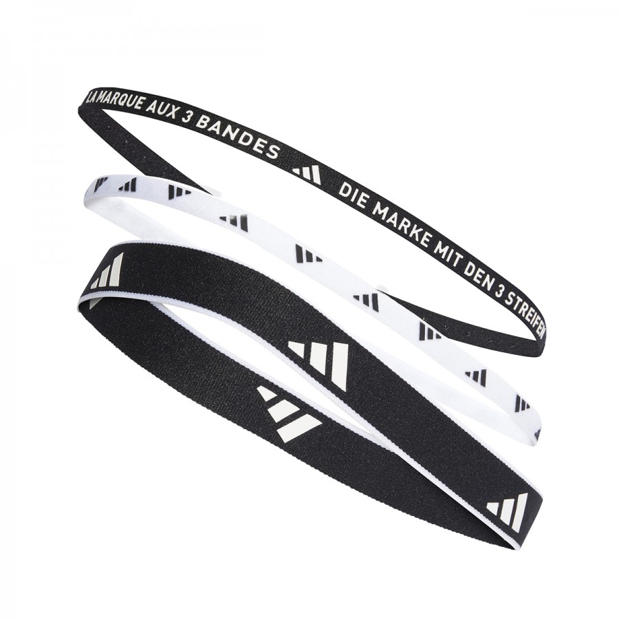 adidas Headbands 3 Per Pack IA3031 Μαύρο Λευκό
