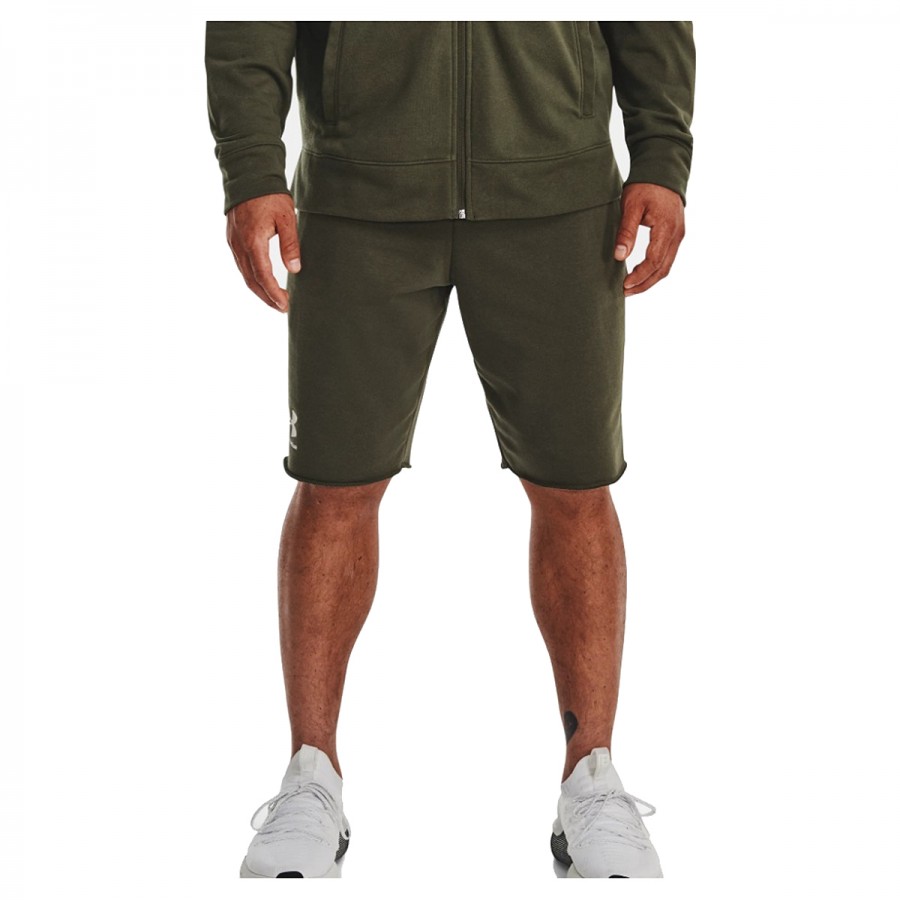 UNDER ARMOUR Rival Terry Short 1361631-390 Κυπαρισσί Λευκό